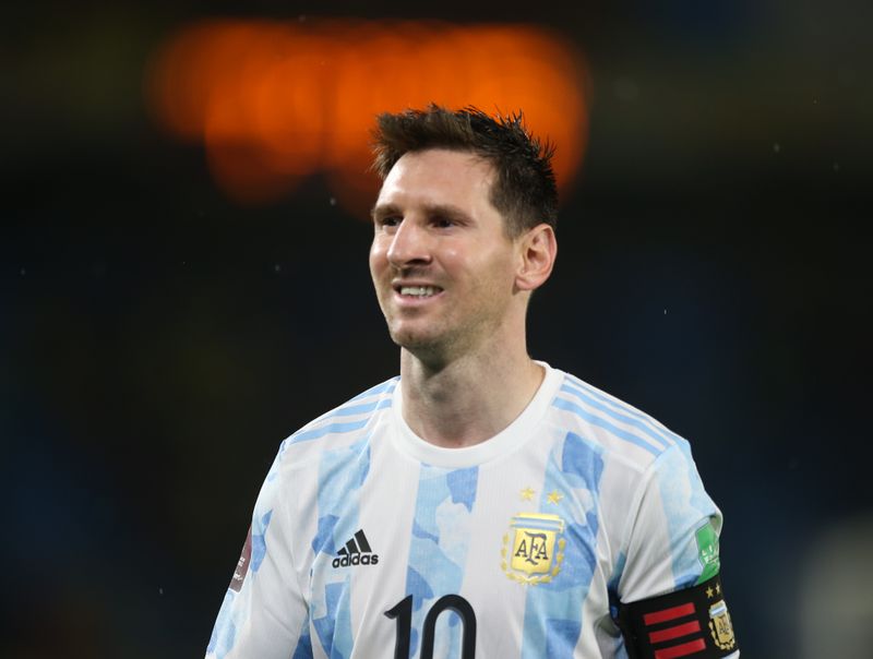 &copy; Reuters. FOTO DE ARCHIVO:  Lionel Messi de Argentina durante el partido  en el Estadio Metropolitano, Barranquilla, Colombia, el 8 de junio de 2021.
REUTERS/Luisa Gonzalez