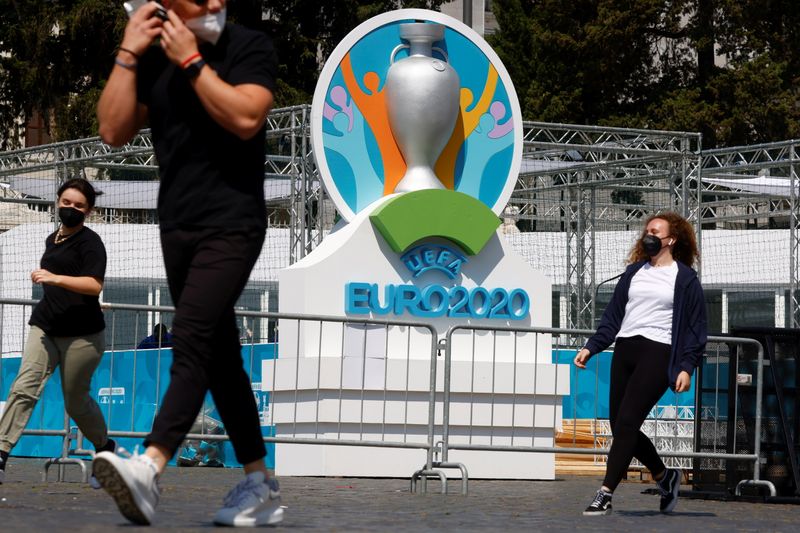 &copy; Reuters. Roma se prepara para sediar jogo de abertura da Euro 2020, Itália
07/06/2021 REUTERS/Guglielmo Mangiapane