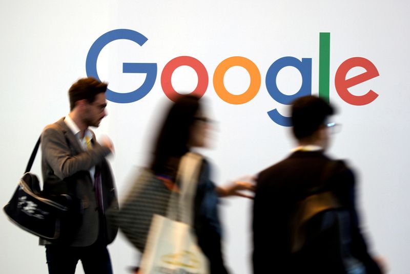 &copy; Reuters. FILE PHOTO: The logo of Google is pictured during the Viva Tech start-up and technology summit in Paris, France, May 25, 2018. REUTERS/Charles Platiau/File Photo