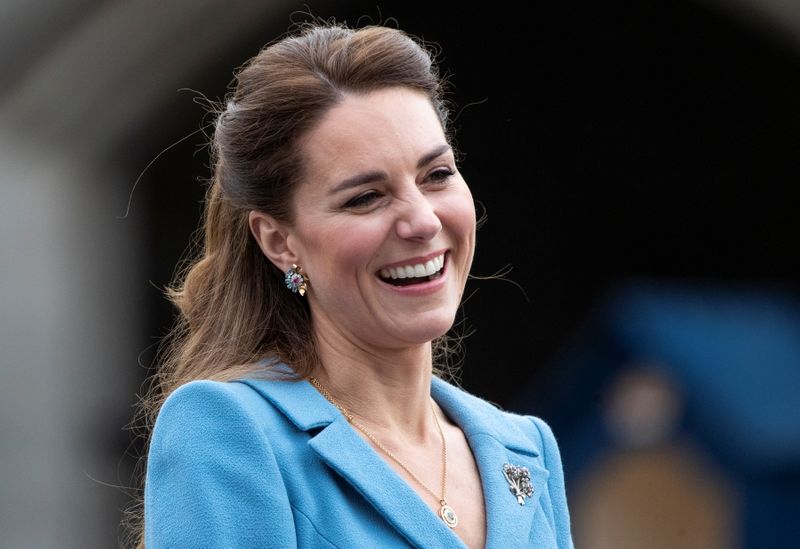 &copy; Reuters. FILE PHOTO: Britain's Catherine, Duchess of Cambridge reacts during a Beating of the Retreat at Holyroodhouse Palace in Edinburgh, Scotland, Britain May 27, 2021. Jane Barlow/PA Wire/Pool via REUTERS