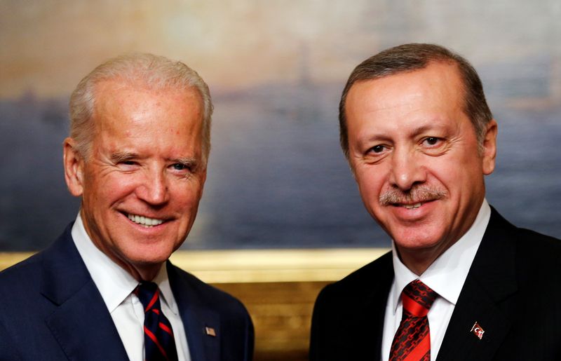 &copy; Reuters. FILE PHOTO: U.S. Vice President Joe Biden (L) meets with Turkey's President Tayyip Erdogan at Beylerbeyi Palace in Istanbul November 22, 2014. REUTERS/Murad Sezer/File Photo