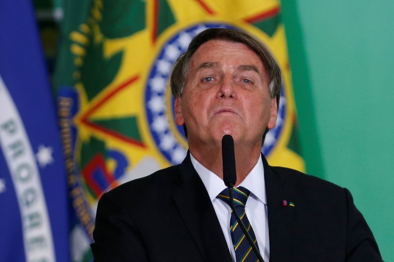 &copy; Reuters. Presidente Jair Bolsonaro durante cerimônia no Palácio do Planalto
10/06/2021 REUTERS/Adriano Machado