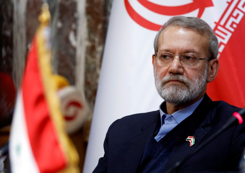 &copy; Reuters. FILE PHOTO: Iranian parliament speaker Ali Larijani attends a news conference in Damascus, Syria February 16, 2020. REUTERS/Omar Sanadiki