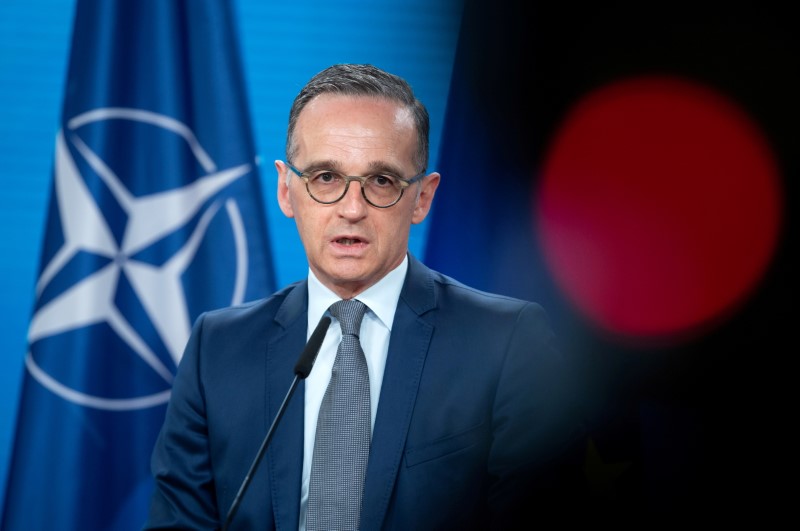 &copy; Reuters. FILE PHOTO: German Foreign Minister Heiko Maas gives a statement before a virtual meeting of NATO Foreign and Defence Ministers in Berlin, Germany, June 1, 2021.  Bernd von Jutrczenka/Pool via REUTERS/File Photo