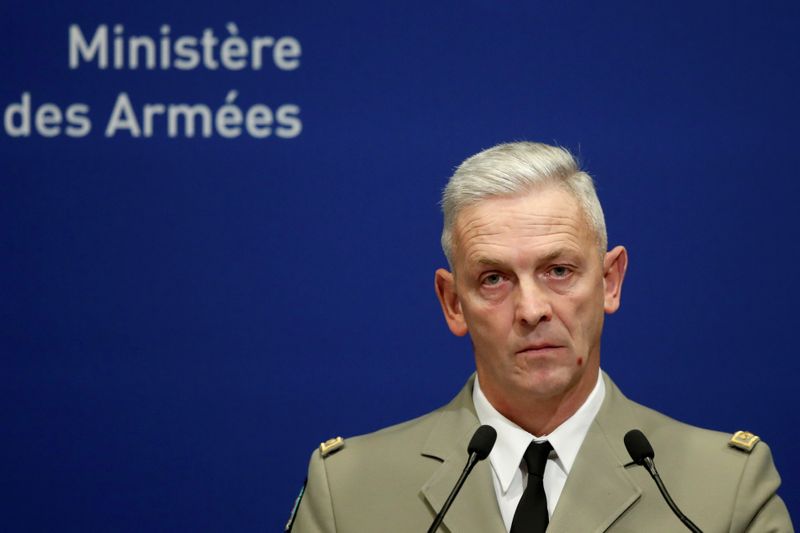 &copy; Reuters. FILE PHOTO: Chief of the Defense Staff of the French Army General Francois Lecointre attends a news conference in Paris, France, after thirteen French soldiers were killed in Mali when their helicopters collided at low altitude as they swooped in to suppo