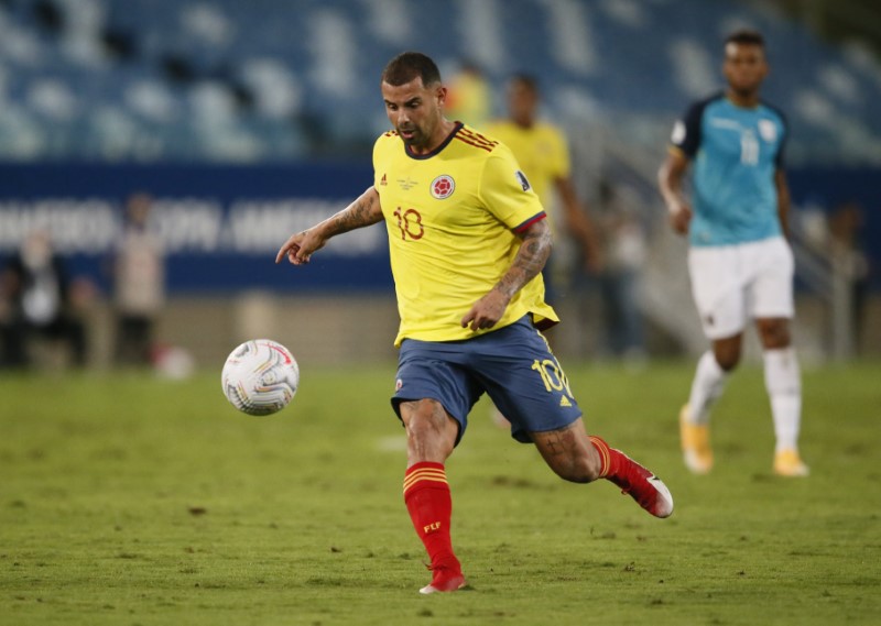 &copy; Reuters. Edwin Cardona durante partida entre Colômbia e Equador pela Copa América
13/06/2021 REUTERS/Mariana Greif