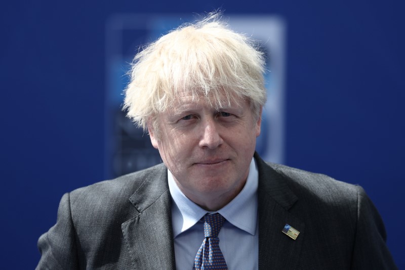 &copy; Reuters. Britain's Prime Minister Boris Johnson arrives for the NATO summit at the Alliance's headquarters, in Brussels, Belgium, June 14, 2021. Kenzo Tribouillard/Pool via REUTERS