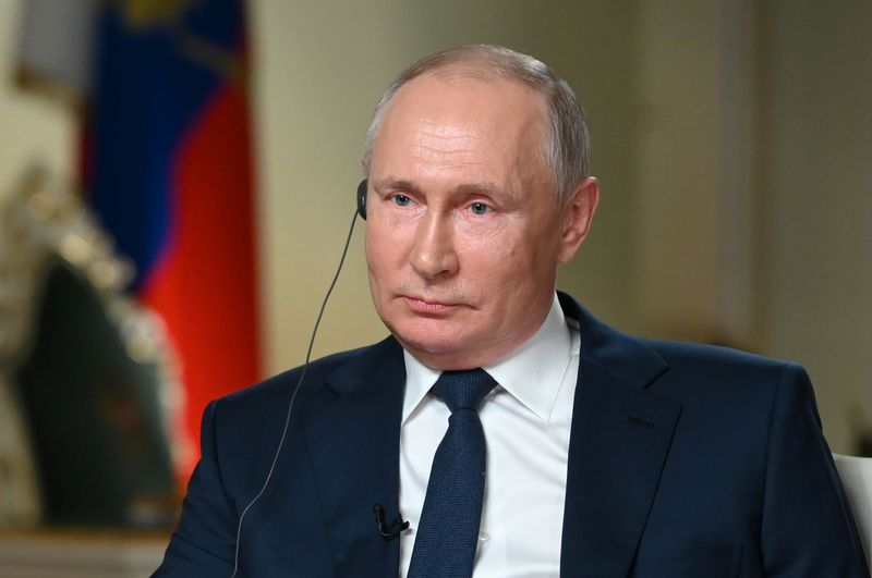 &copy; Reuters. Putin durante entrevista à NBC em Moscou
 11/6/2021   Divulgação