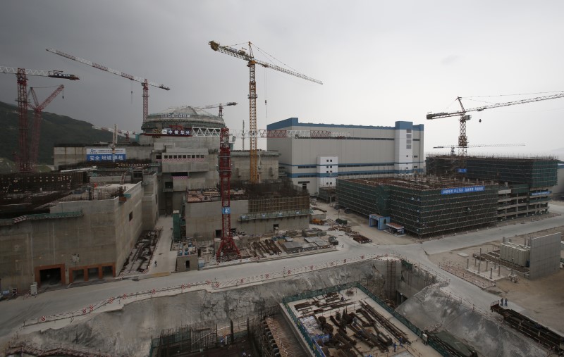 &copy; Reuters. A nuclear reactor and related factilities as part of the Taishan Nuclear Power Plant, to be operated by China Guangdong Nuclear Power (CGN), is seen under construction in Taishan, Guangdong province, October 17, 2013. As China signs global deals to export