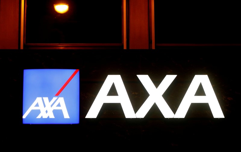 &copy; Reuters. FILE PHOTO: The logo of AXA insurance is seen in Basel, Switzerland March 2, 2020. REUTERS/Arnd Wiegmann/File Photo