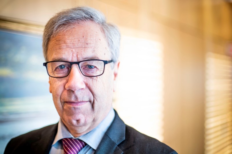 &copy; Reuters. FILE PHOTO: Norway's Central Bank Governor Oeystein Olsen poses in his office at Norges Bank, Oslo, Norway February 13, 2020.  NTB Scanpix/Hakon Mosvold Larsen via REUTERS   ATTENTION EDITORS - THIS IMAGE WAS PROVIDED BY A THIRD PARTY. NORWAY OUT. NO COMM