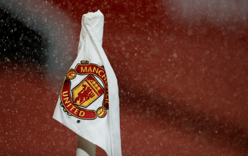 &copy; Reuters. Soccer Football - Premier League - Manchester United v Manchester City - Old Trafford, Manchester, Britain - December 12, 2020 General view of the Manchester United crest on a corner flag before the match Pool via REUTERS/Phil Noble/Files