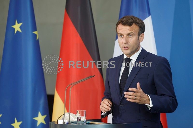 &copy; Reuters. Presidente da França, Emmanuel Macron, em Berlim, na Alemanha
18/06/2021 REUTERS/Axel Schmidt/Pool