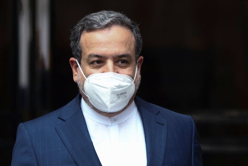 &copy; Reuters. FILE PHOTO: Iran's Deputy Foreign Minister, Abbas Araghchi, leaves a meeting of the Joint Commission of the Joint Comprehensive Plan of Action (JCPOA), in Vienna, Austria, June 12, 2021. REUTERS/Lisi Niesner