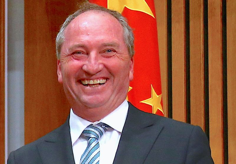 © Reuters. FILE PHOTO: Barnaby Joyce, Australia's Deputy Prime Minister and Minister for Agriculture and Water Resources, during an official signing ceremony at Parliament House in Canberra, Australia March 24, 2017. REUTERS/David Gray