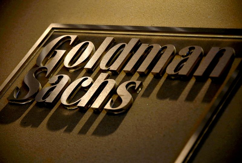 &copy; Reuters. FILE PHOTO: A sign is displayed in the reception of Goldman Sachs in Sydney, Australia, May 18, 2016. REUTERS/David Gray/File Photo