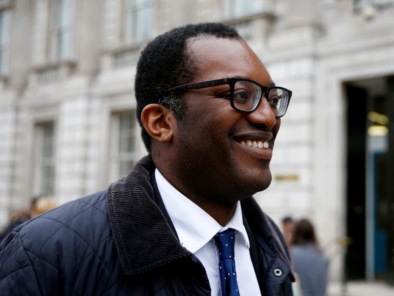 &copy; Reuters. FILE PHOTO: Junior Brexit minister Kwasi Kwarteng is seen outside Downing Street in London, Britain March 22, 2019. REUTERS/Henry Nicholls/File Photo