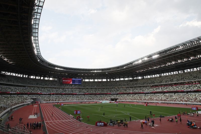 &copy; Reuters. Uno stadio dei Giochi olimpici di Tokyo 2020 REUTERS/Kim Kyung-Hoon