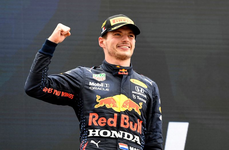 &copy; Reuters. Max Verstappen comemora vitória no Grande Prêmio da França de Fórmula 1
20/06/2021 Pool via REUTERS/Nicolas Tucat