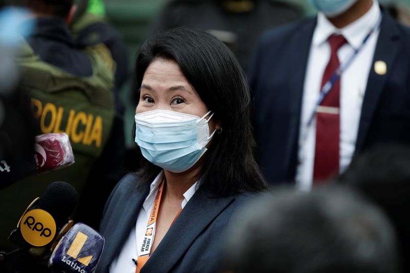 &copy; Reuters. Keiko Fujimori em Lima
 21/6/2021   REUTERS/Angela Ponce