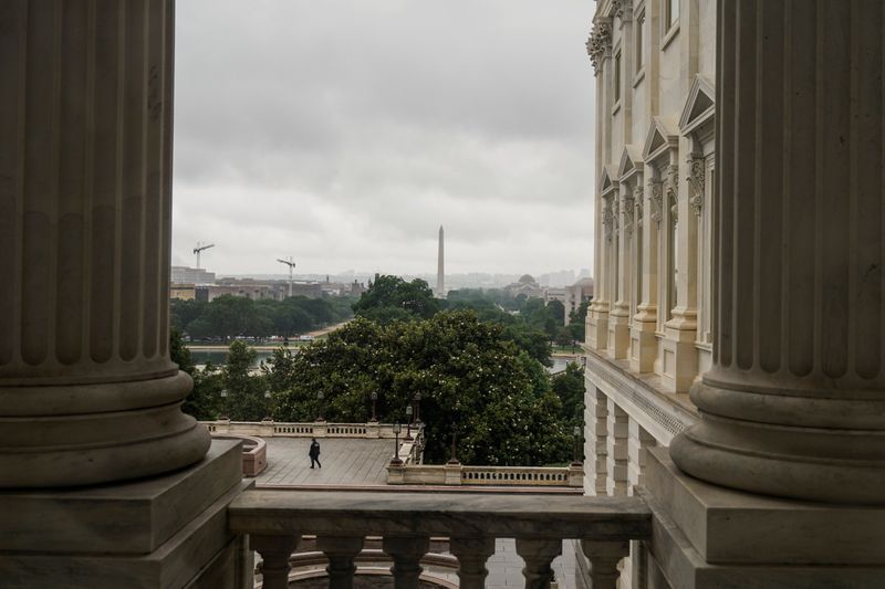 &copy; Reuters. A Capitol Hill police officer walks on the South Front of the U.S. Capitol in Washington, U.S., June 22, 2021.      REUTERS/Joshua Roberts