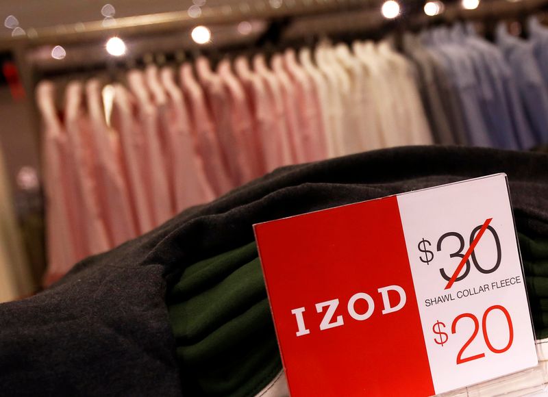 &copy; Reuters. FILE PHOTO: Price markdowns are seen in the Izod section at the J.C. Penney Herald Square department store location is seen in New York November 27, 2012. REUTERS/Shannon Stapleton 