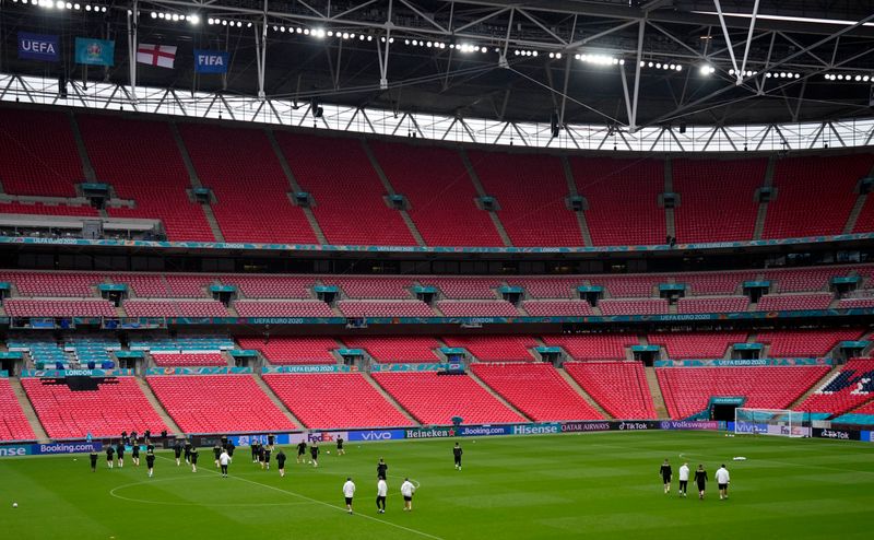 &copy; Reuters. Il Wembley Stadium di Londra, Gran Bretagna, 21 giugno 2021. REUTERS/Matt Dunham