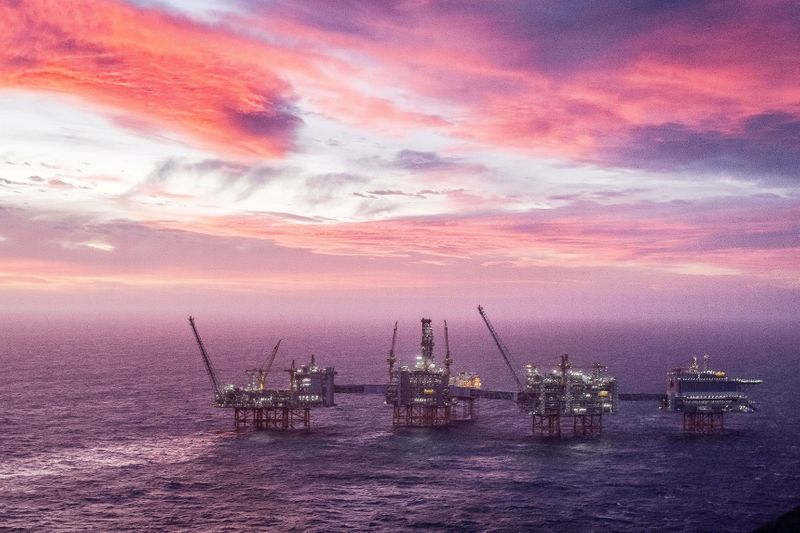 &copy; Reuters. Il giacimento Johan Sverdrup nel Mare del Nord. 7 gennaio 2020. Carina Johansen/NTB Scanpix/via REUTERS