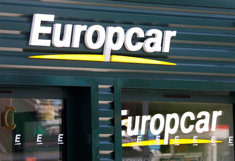 &copy; Reuters. FILE PHOTO: The logo of car rental company Europcar is seen outside Paris Charles de Gaulle airport in Roissy-en-France during the outbreak of the coronavirus disease (COVID-19) in France May 19, 2020.  REUTERS/Charles Platiau
