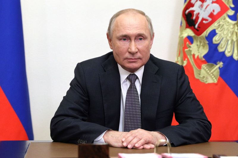 &copy; Reuters. Il presidente della Russia Vladimir Putin a Mosca. Sputnik/Sergey Ilyin/Kremlin via REUTERS