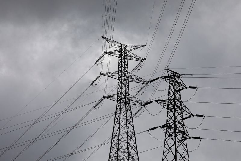&copy; Reuters. Se ven torres eléctricas en la cumbre de El Palo, cerca de Pola de Allande, en el norte de España