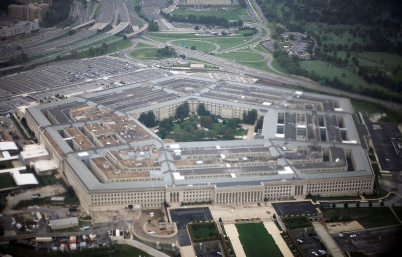 &copy; Reuters. FILE PHOTO: Aerial view of the United States military headquarters, the Pentagon, September 28, 2008. REUTERS/Jason Reed  (UNITED STATES)/File Photo