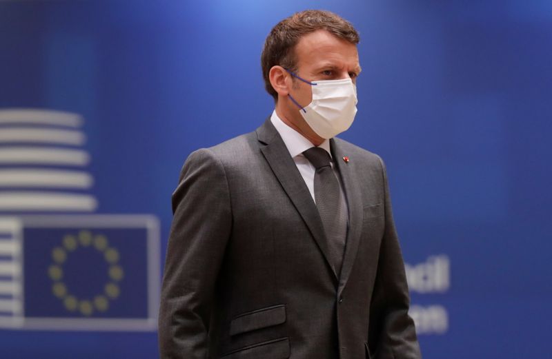&copy; Reuters. French President Emmanuel Macron attends European Union leaders meeting in Brussels, Belgium, June 25, 2021.  Olivier Hoslet/Pool via REUTERS