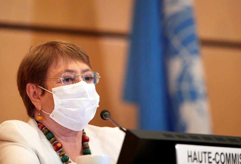 &copy; Reuters. Alta comissária de direitos humanos da ONU, Michelle Bachelet
30/06/2020
REUTERS/Denis Balibouse