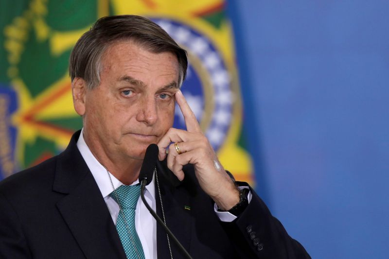 &copy; Reuters. El presidente de Brasil, Jair Bolsonaro, en evento para anunciar que Brasil organizaría la Copa América,Brasilia, Brasil, 1 junio 2021.
REUTERS/Ueslei Marcelino
