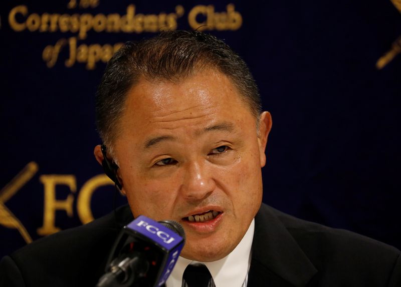 &copy; Reuters. Japanese Olympic Committee President Yasuhiro Yamashita speaks at a news conference in Tokyo, Japan, June 28, 2021.   REUTERS/Kim Kyung-Hoon