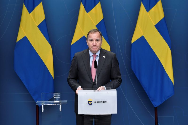 &copy; Reuters. Stefan Lofven durante entrevista coletiva em Estocolmo
28/06/2021 TT News Agency/Stina Stjernkvist via REUTERS