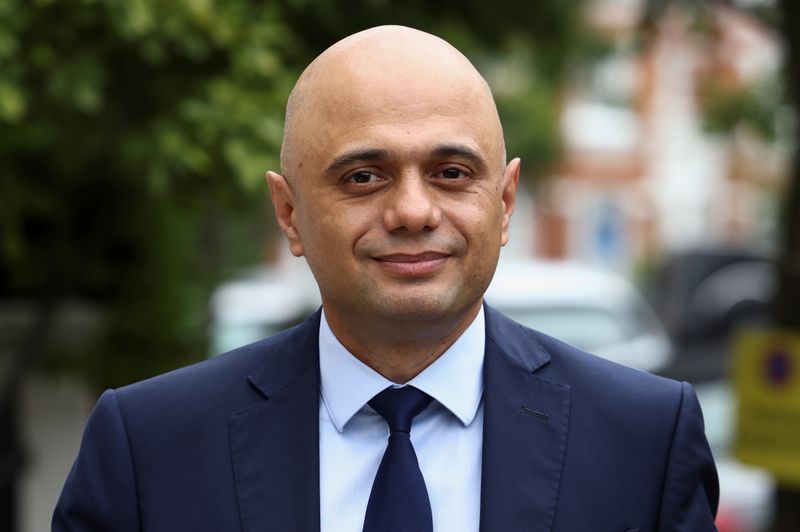 &copy; Reuters. Il ministro della Salute britannico Sajid Javid a Londra, Gran Bretagna, 27 giugno 2021. REUTERS/Henry Nicholls
