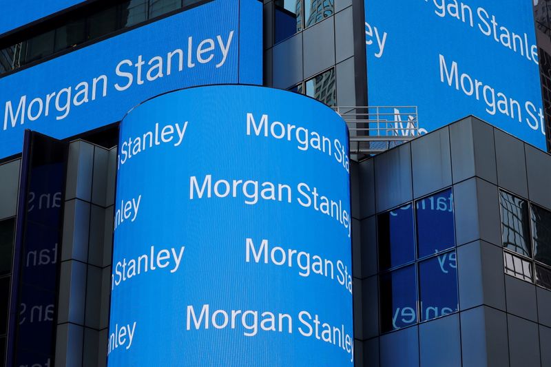 &copy; Reuters. FILE PHOTO: A sign is displayed on the Morgan Stanley building in New York U.S., July 16, 2018. REUTERS/Lucas Jackson/File Photo
