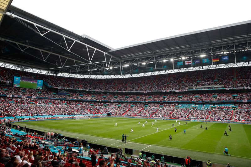 &copy; Reuters. Partida Inglaterra x Alemanha em Wembley
29/06/2021
Pool via REUTERS/Matthew Childs