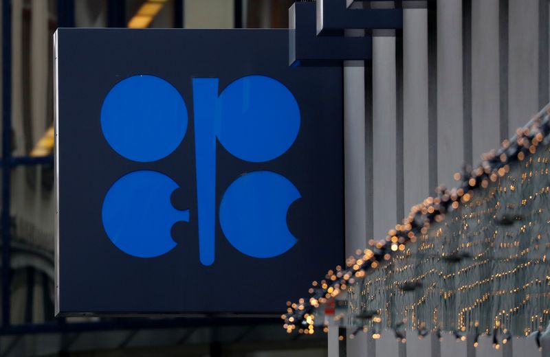 &copy; Reuters. The logo of the Organisation of the Petroleum Exporting Countries (OPEC) sits outside its headquarters ahead of the OPEC and NON-OPEC meeting, Austria December 6, 2019. REUTERS/Leonhard Foeger