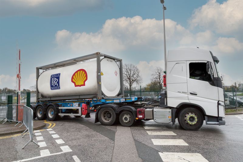 © Reuters. Shell entrega combustível de aviação 100% sustentável a instalações de teste da Rolls-Royce em Derby, Reino Unido 
30/06/2021
Rolls-Royce/Divulgação via REUTERS 