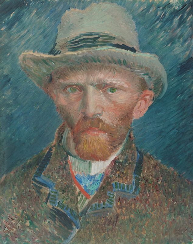 &copy; Reuters. Self-portrait with grey felt hat, 1887 painting by Vincent van Gogh (1853-1890) obtained on June 30, 2021. Courtesy of The Courtauld/Handout via REUTERS