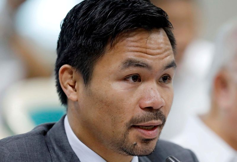 &copy; Reuters. Ex-boxeador e parlamentar das Filipinas Manny Pacquiao
02/05/2017
REUTERS/Erik De Castro