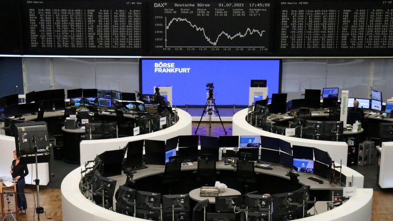 &copy; Reuters. Les Bourses européennes ont fini en hausse jeudi. À Paris, le CAC 40 a gagné 0,71%. Le Footsie britannique a pris 1,25% et le Dax allemand a fini en hausse de 0,47%. /Photo prise le 1er juillet 2021/REUTERS/staff