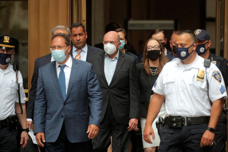 &copy; Reuters. Trump Organization chief financial officer Allen Weisselberg exits after his arraignment hearing in New York State Supreme Court in the Manhattan borough of New York City, New York, U.S., July 1, 2021.    REUTERS/Brendan McDermid