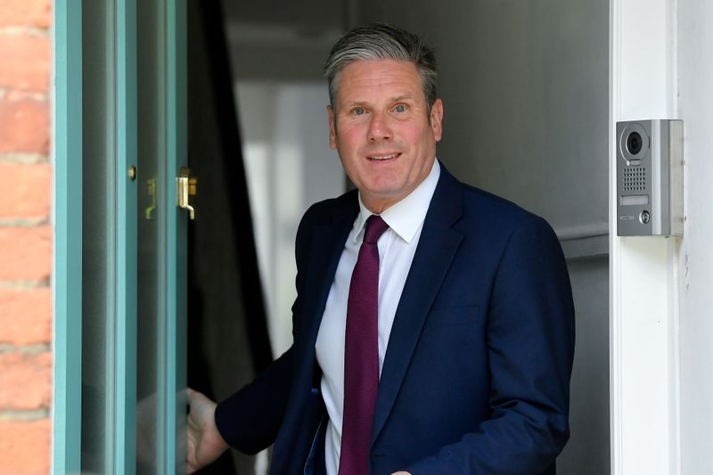 &copy; Reuters. FILE PHOTO: Britain’s Labour Party leader, Keir Starmer leaves his home in London, Britain May 10, 2021. REUTERS/Toby Melville/File Photo