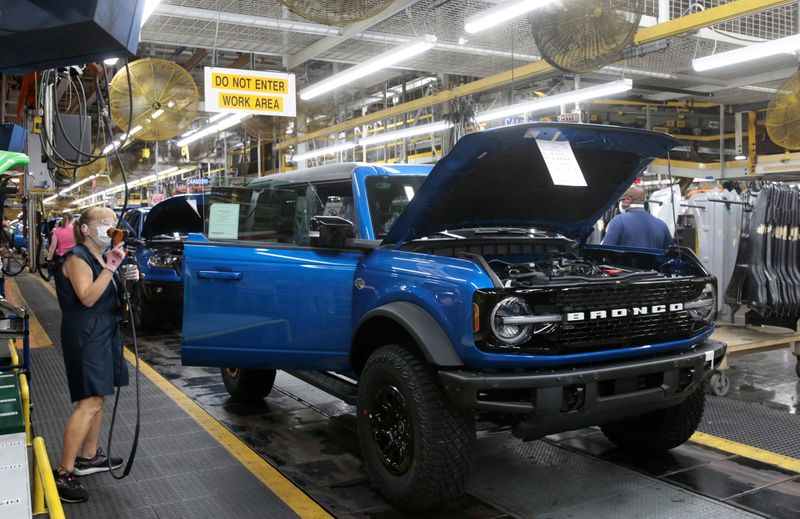 © Reuters. Linha de montagem da Ford em Wayne, Michigan (EUA) 
14/06/2021
REUTERS/Rebecca Cook