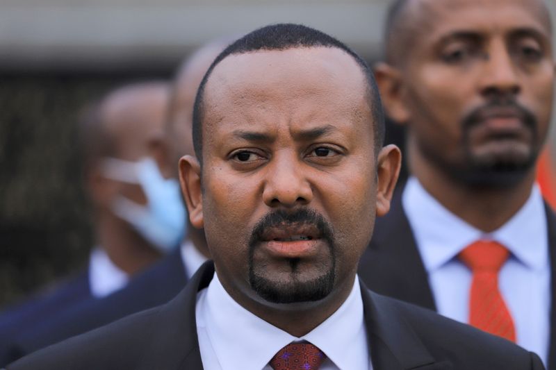 &copy; Reuters. رئيس الوزراء الإثيوبي أبي أحمد في أديس أبابا يوم 13 يونيو حزيران 2021 - رويترز  