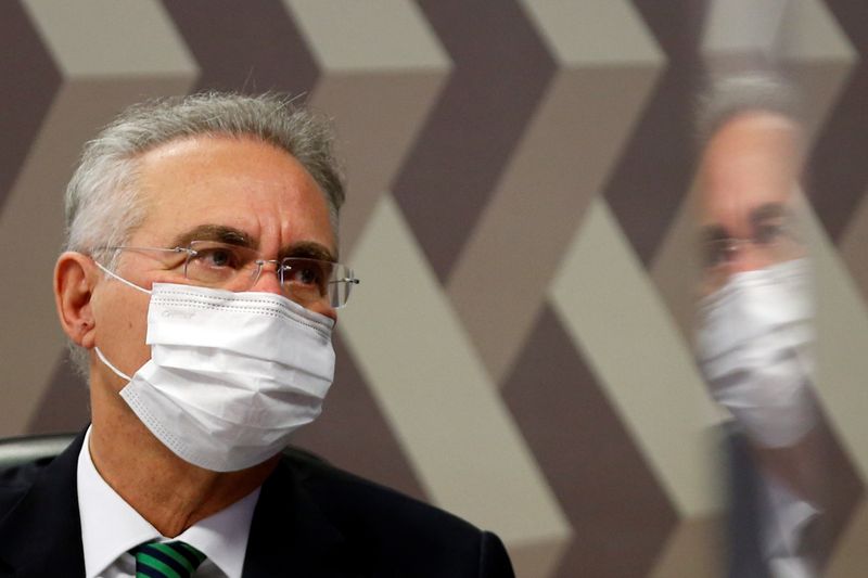 &copy; Reuters. Relator da CPI da Covid no Senado, Renan Calheiros, durante reunião do colegiado 
10/06/2021 REUTERS/Adriano Machado